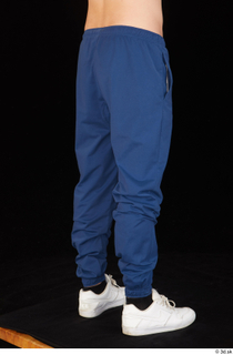 Hamza blue jogging pants leg lower body white sneakers 0006.jpg